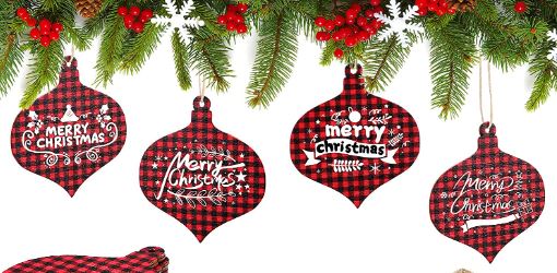 Buffalo Plaid Ornaments