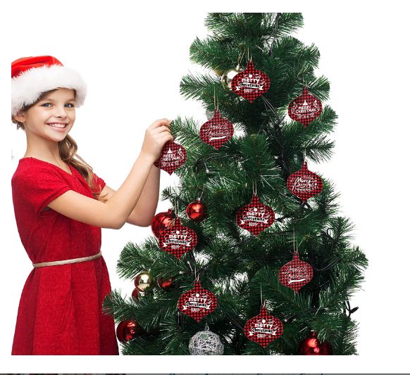 Buffalo Plaid Ornaments